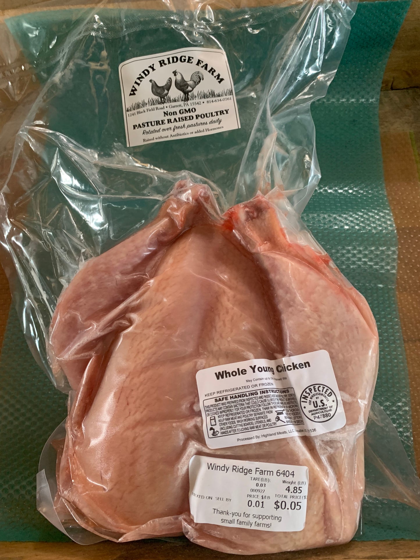 Pasture Raised whole chicken